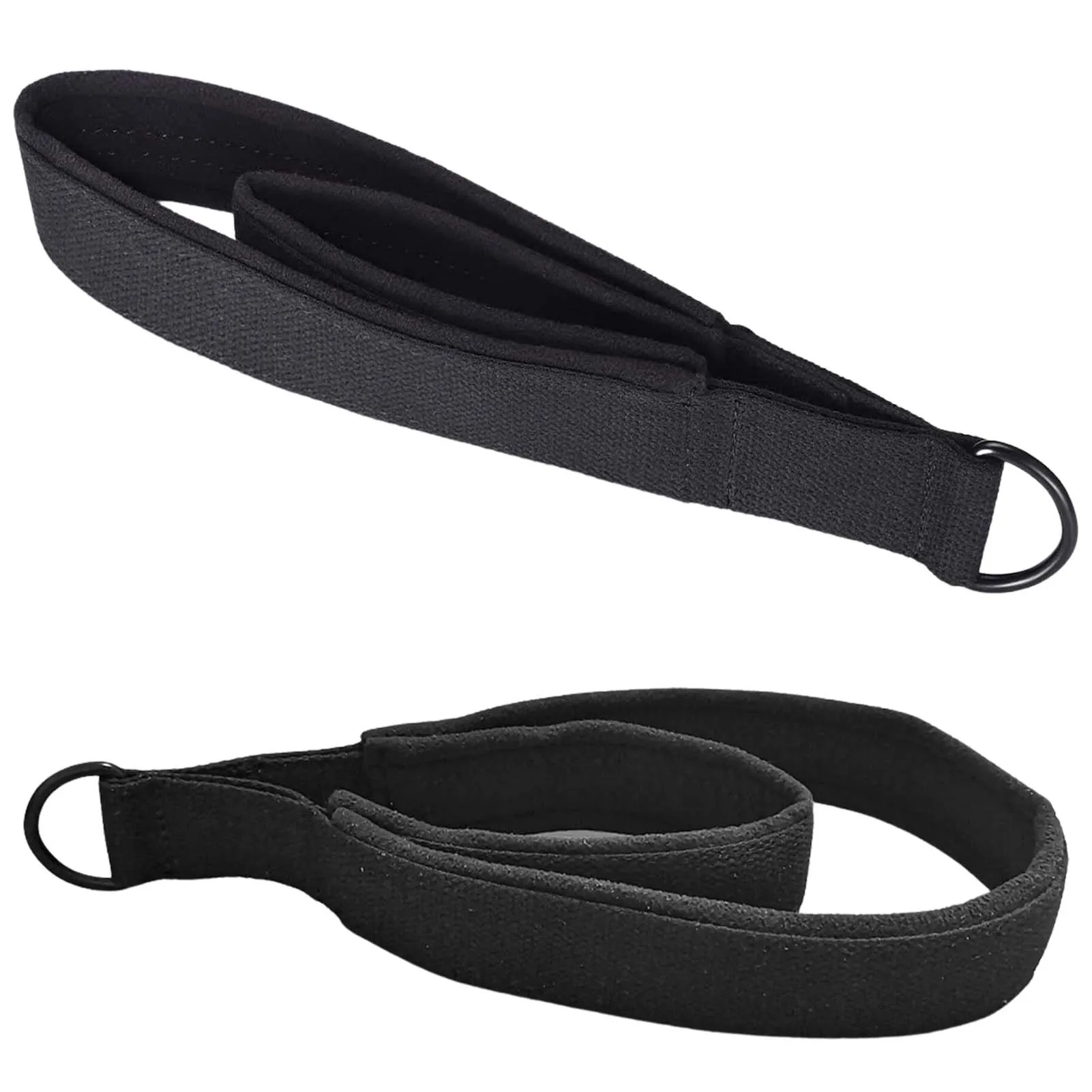 Correas dobles con hebilla de Metal negro, equipo de Fitness, banda de doble correa para Pilates, formador de Yoga