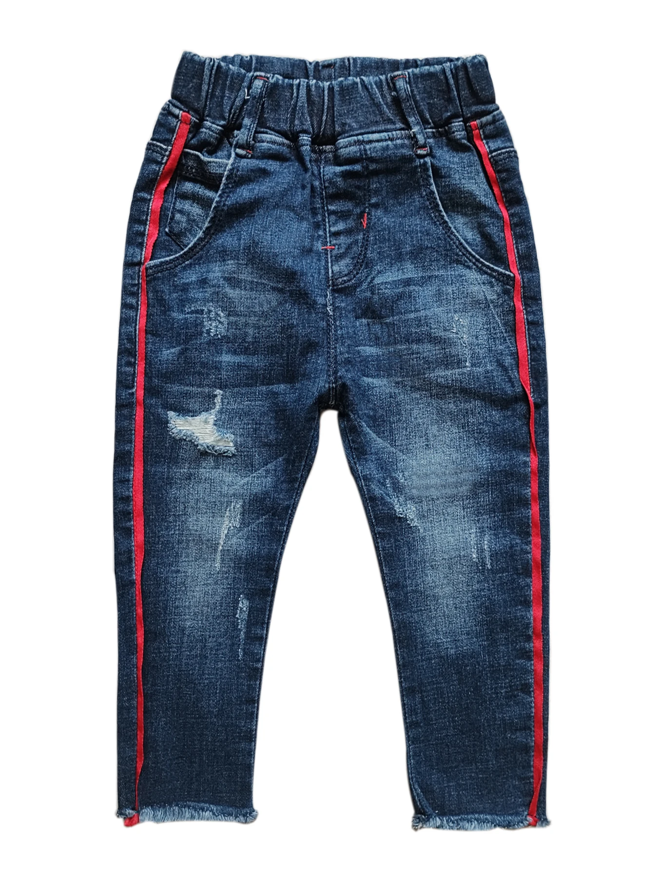 5127 12M-3Y kids jeans baby boys jeans navy blue soft denim elastic waist elastic waist