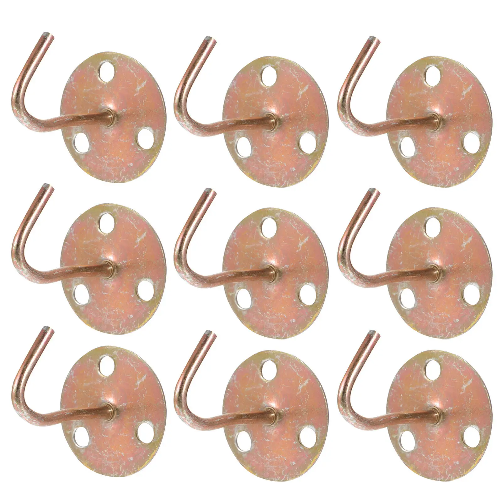 10Pcs Rust Resistant Iron Wall Hooks Heavy Duty Ceiling Hangers for Plants Flower Pots Bird Feeders Home Garden Use