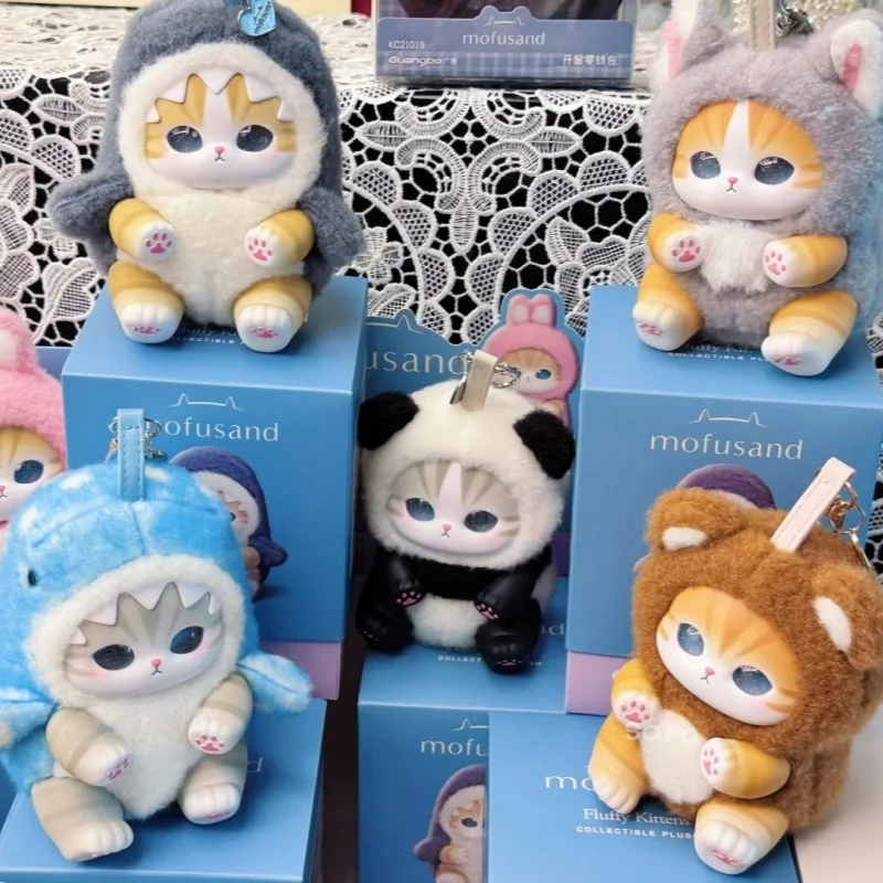 

In Stock New Kiramekko Fluffy Kittens Blind Box Toys Shark Cat Surprised Box Toy Pendant Ornaments Collection Decoration Gift