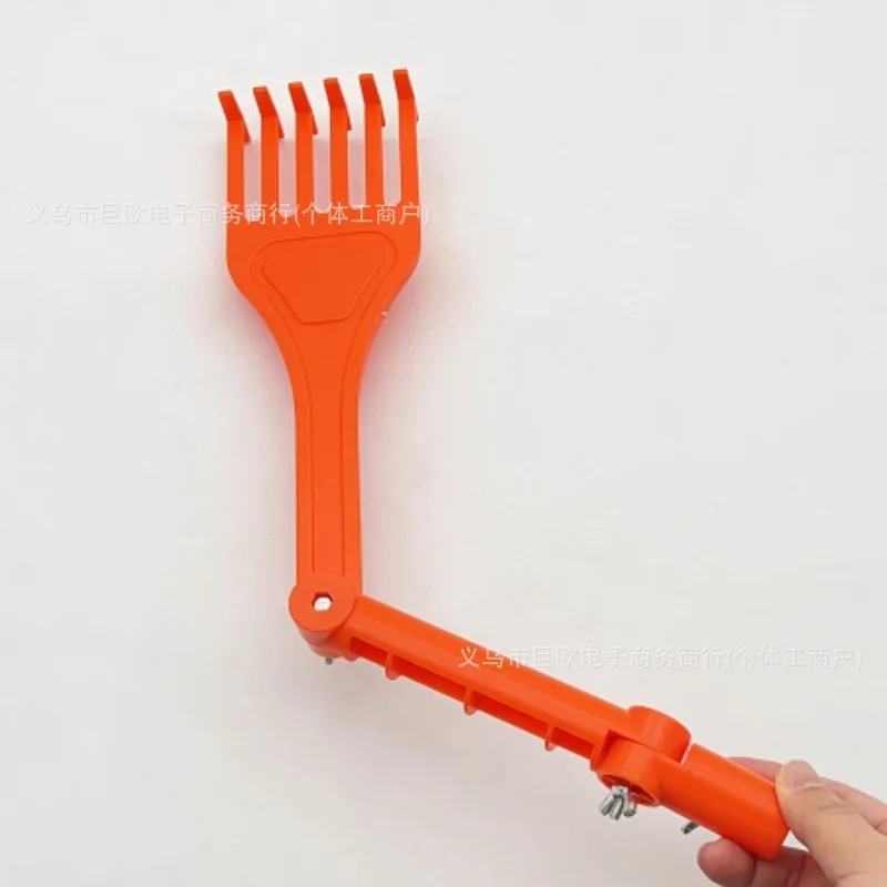 Mini Rake Roof Gutter Cleaning Tool with Rotating Handle for Courtyard Leaf Debris Cleaning