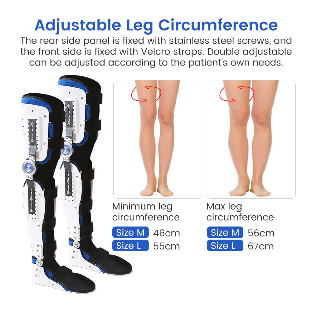 Adjustable knee Ankle Foot Medical Brace-Orthopedic Knee Joint Support-For Meniscus Injury Joint Pain Relief Rehabilitation Brac