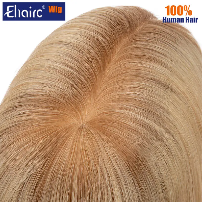 Topper For Women Injected Skin Wigs For Women Human Hair Straight Hairpieces 100% Chinese Cuticle Remy Virgin Human Hair  Wigs