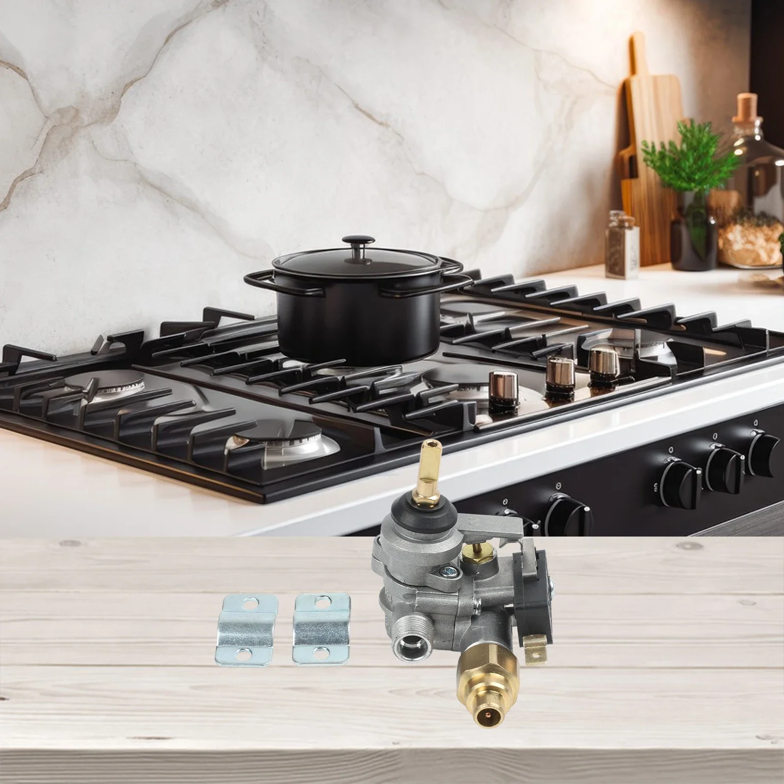 Cooktop Regulator Low Pressure Valve Low Pressure Gas Valve For Kitchens Safety Shut-off Mechanism Steel Construction