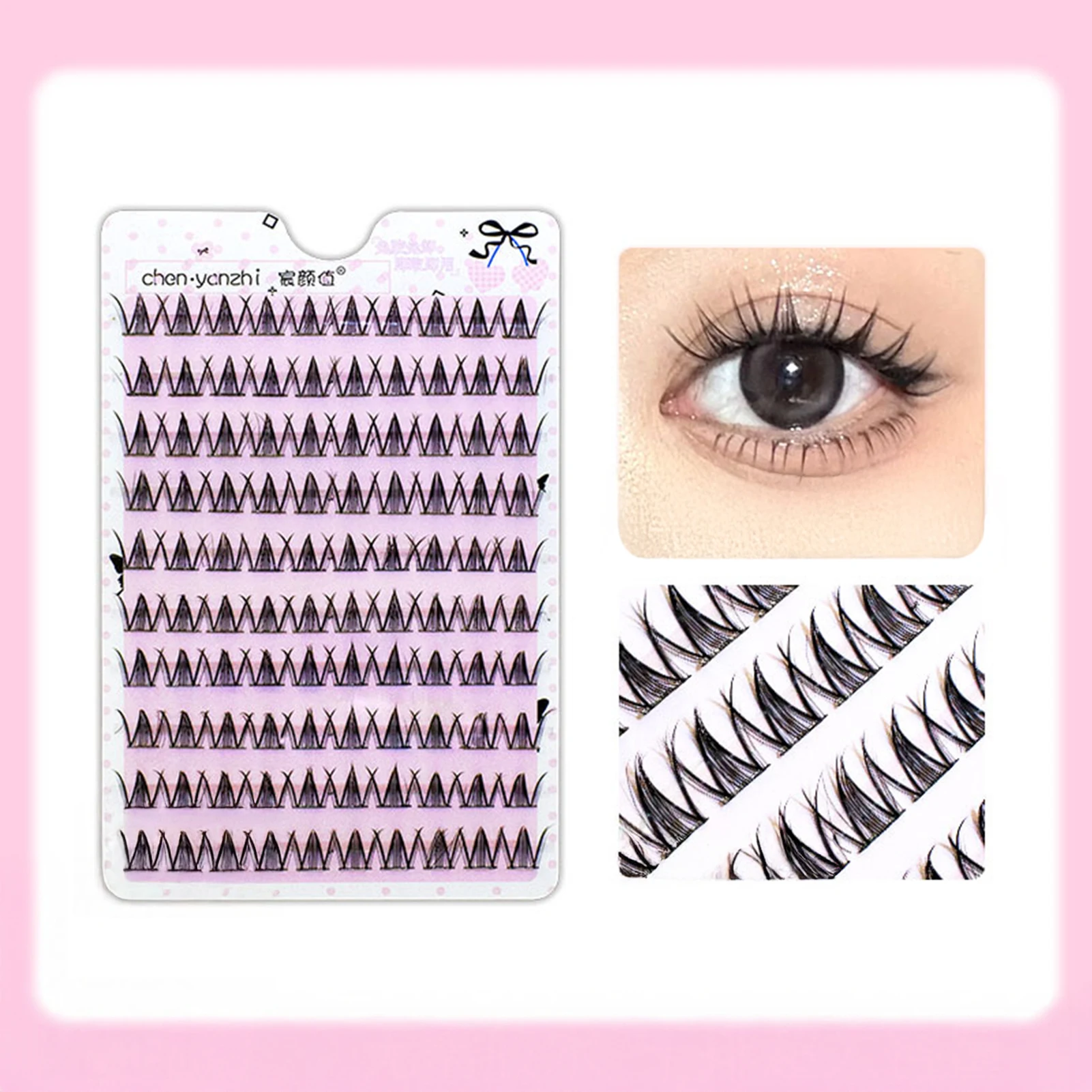 Pestañas postizas sin pegamento, gran capacidad, grupos de pestañas Natura, pestañas autoadhesivas Manga para principiantes y principiantes