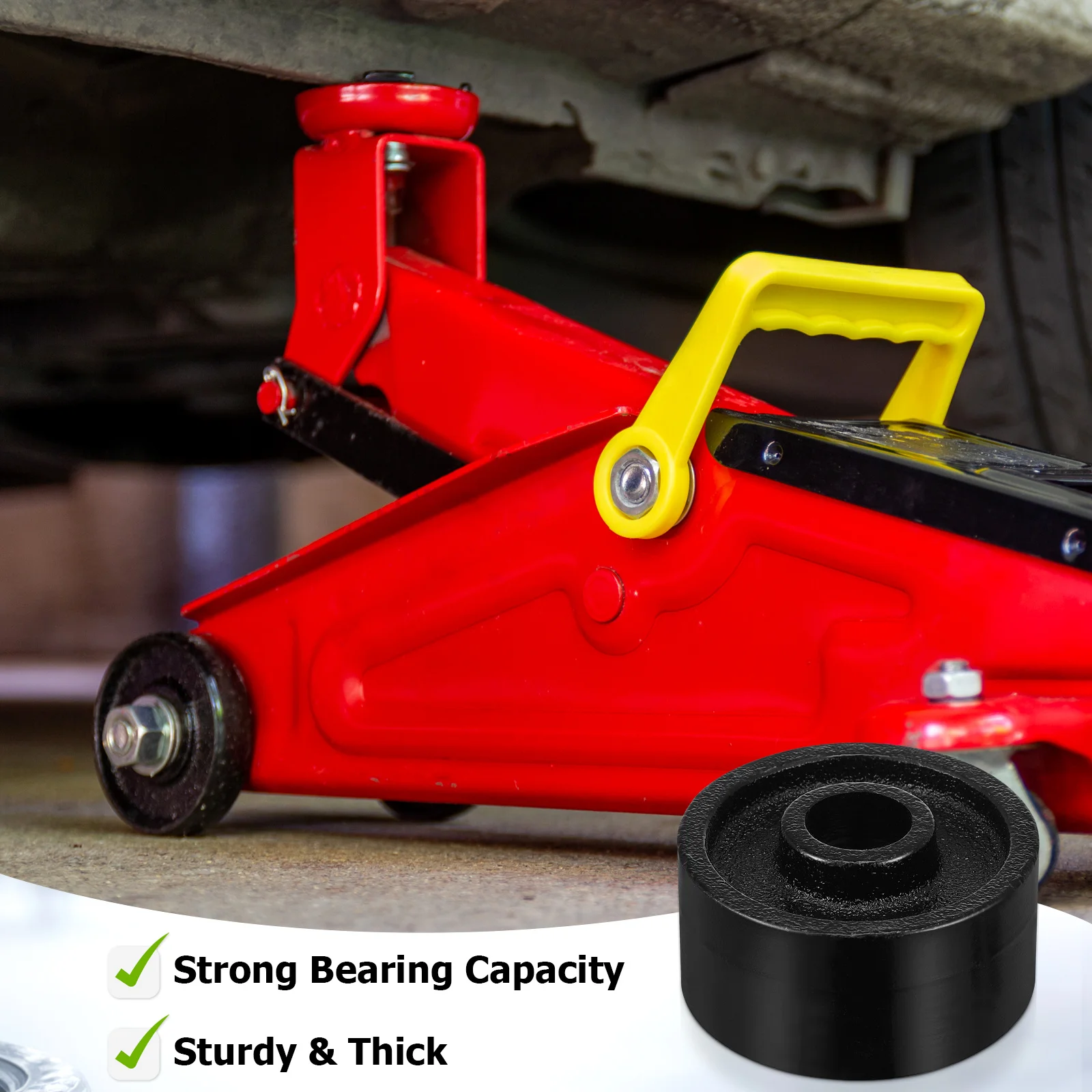 Cric horizontal hydraulique, roue pivotante avant en acier Durable pour un assemblage facile, roue de cric de remorque, accessoires de remorque utilitaires