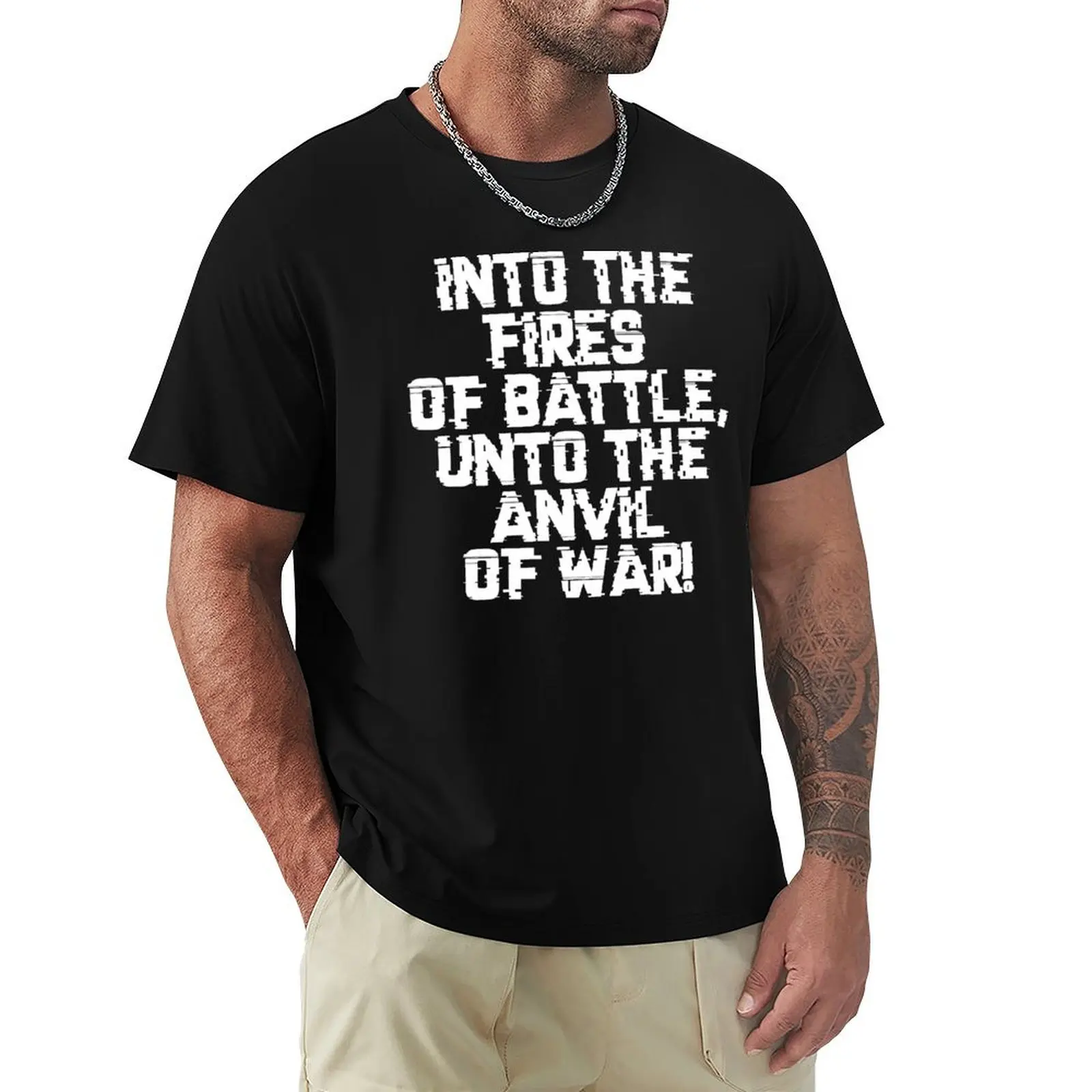 

Fires and Anvil Warcry - Marines Battle Cry T-Shirt custom shirt anime stuff essential t shirt croswit shirt man Men's t-shirt