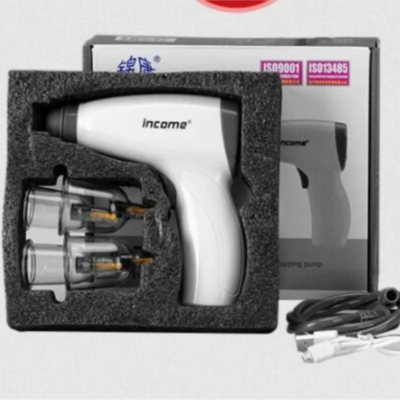 Electric vacuum suction cup gun with high suction power for charging, suitable for home use, for extracting air and removing acn