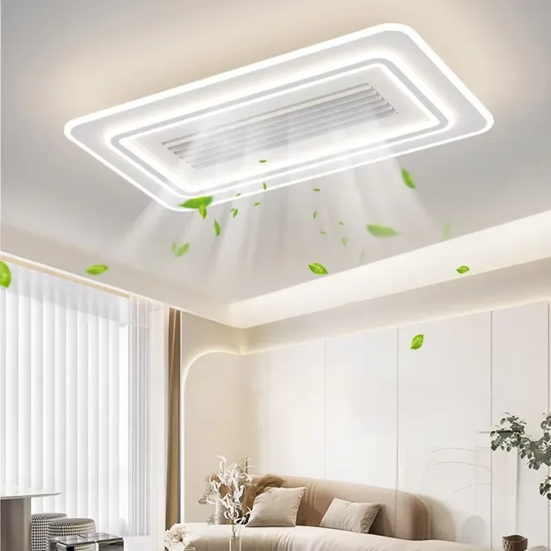 for Full Spectrum Bladeless Fan Light Simple Modern Smart Invisible Electric Fan Integrated Ceiling Lights for Living Room