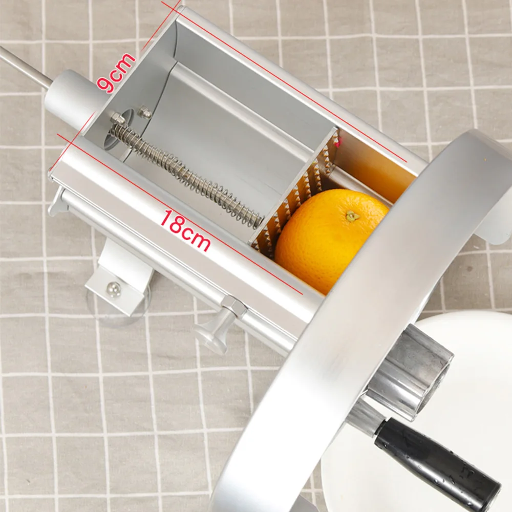 Fatiador de aço inoxidável, processador de batatas fritas, triturador comercial, espessura ajustável, artefato de corte de gengibre