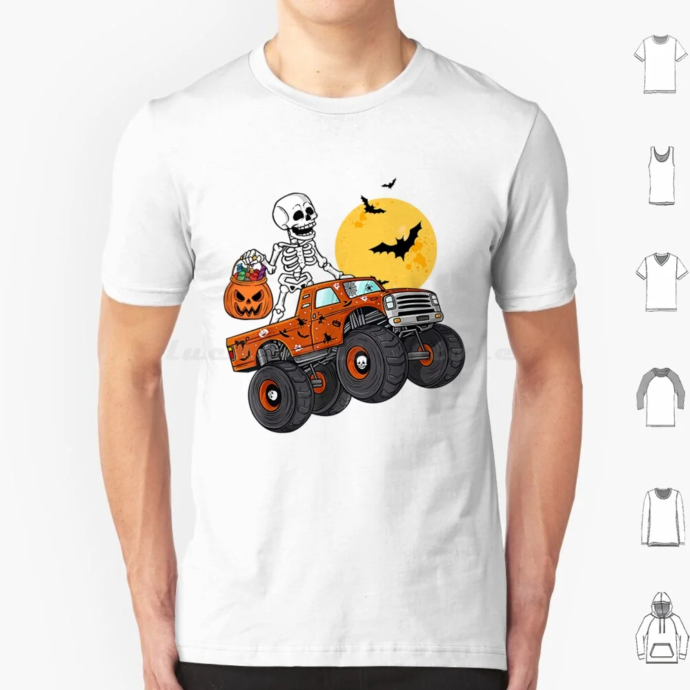 

Halloween Boys Kids Skeleton Drives Truck Scary Pumpkin T Shirt 6xl Cotton Cool Tee Halloweentown Halloweentown University