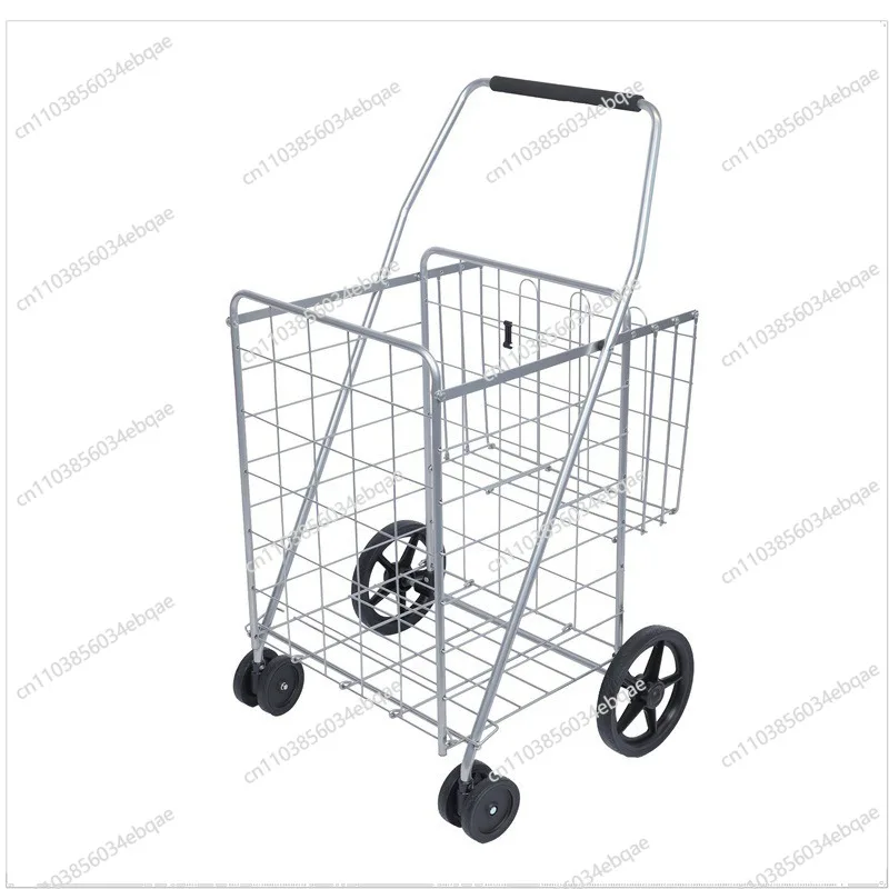 

Folding Shopping Cart Shopping Small Pull Cart Large Capacity Stall Tally Handling Cart