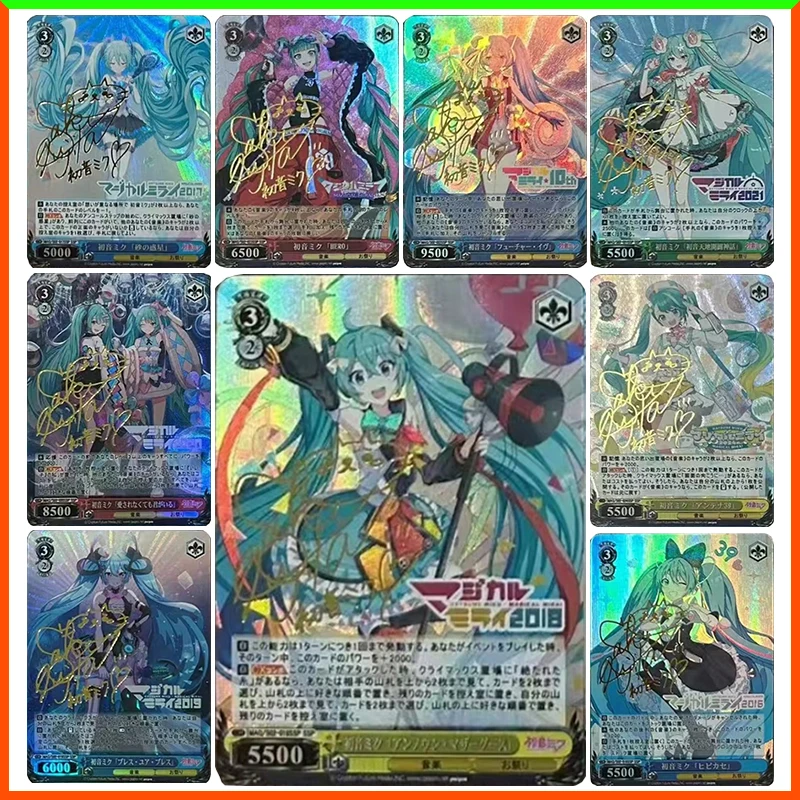 

Аниме Weiss Schwarz DIY ACG Miku настольная боевая игра фольга голографические коллекционные карты игрушки для мальчиков подарок на Рождество и день рождения