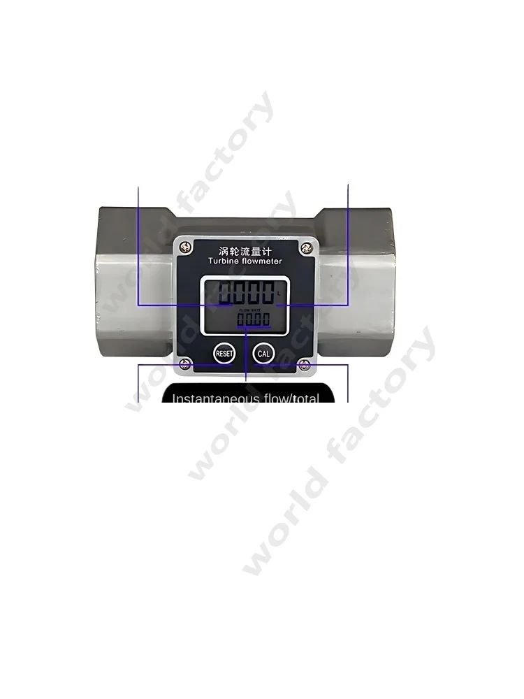 

Waterproof Outdoor Turbine Flowmeter Stainless Steel Diesel Gasoline Methanol Water Digital Display Chemical Liquid Metering Met