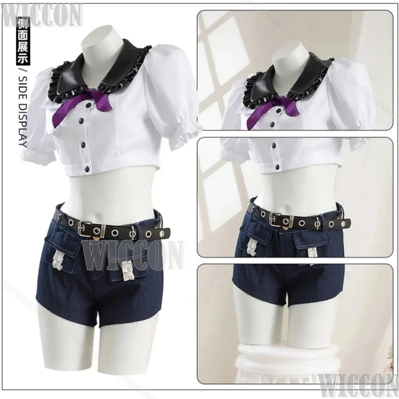 

COSda@Stocking Policewoman Uniform Anime Panty&Stocking with Garterbelt Cosplay Full Set Hat Shirt Pant Girl Women Wig Prop Cust