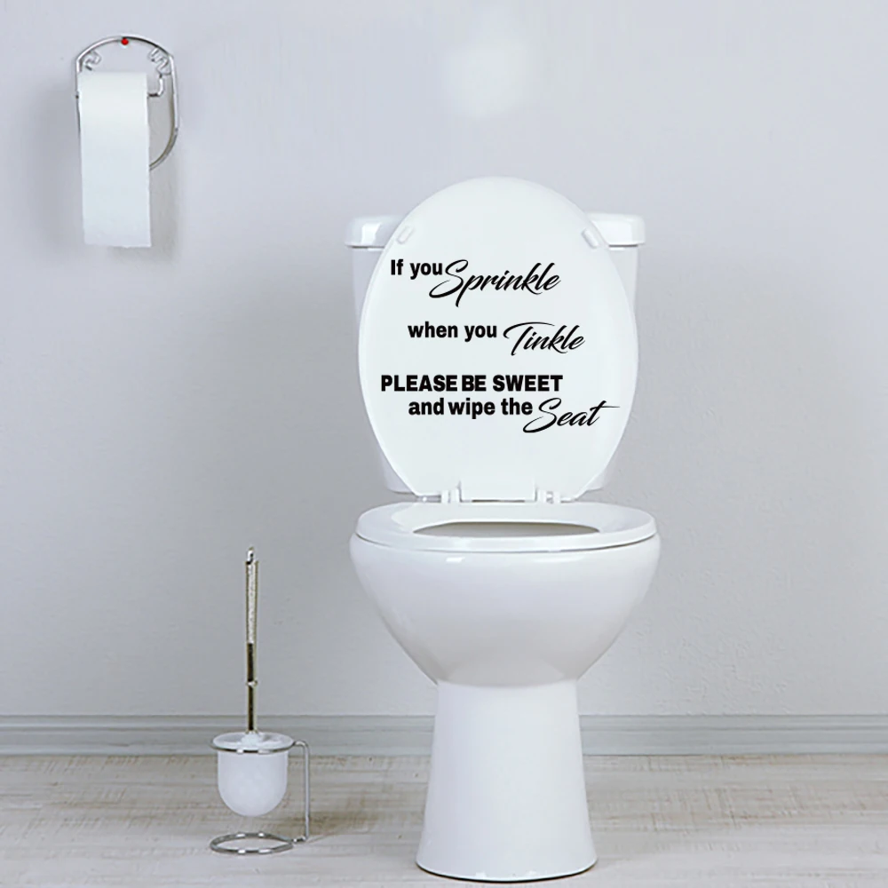 Toilet Funny Sticker If You Sprinkle Decal Bathroom Wall Seat Home Decor