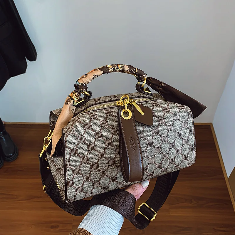 classic-vintage-monogram-mini-boston-bag-trendy-versatile-2-in-1-crossbody-handbag-with-silk-scarf-handle