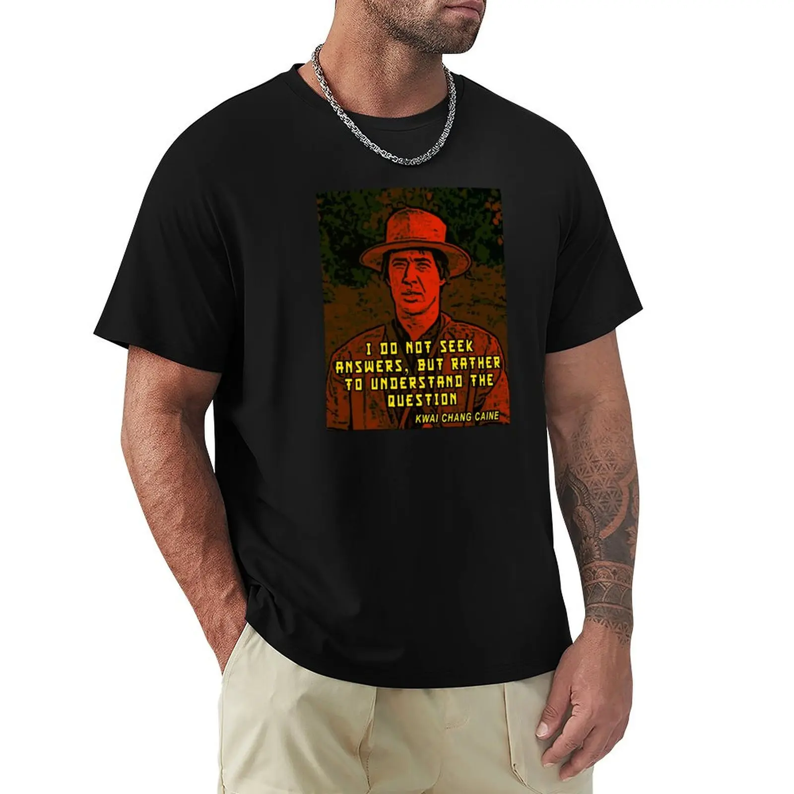 Caine kung fu 70s series T-Shirt Fashion Pattern Printed Tee Shirt