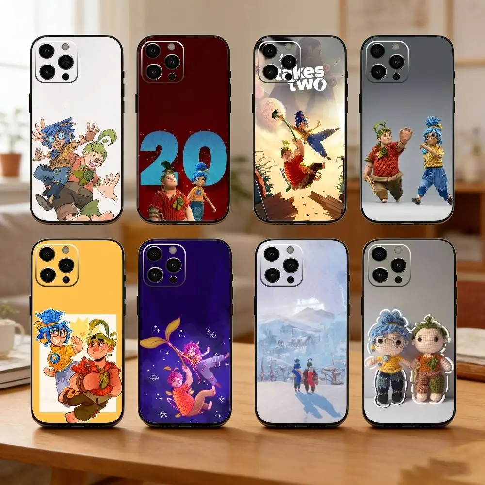 

Game I-It T-Takes T-Two Phone Case For iPhone17,16,15,14,13,12 Plus,Max Soft Silicone Black Cover