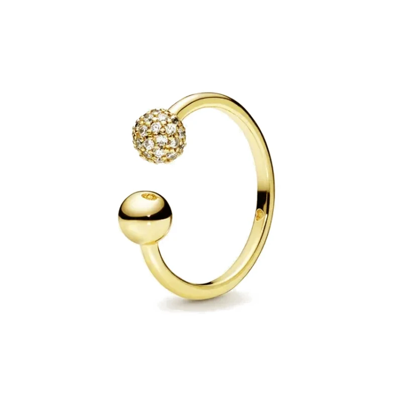 Nuovi anelli in argento 925 placcato oro 18 carati corona geometrica quadrata forma irregolare anello per le donne anello in argento 925 gioielli regalo d'amore