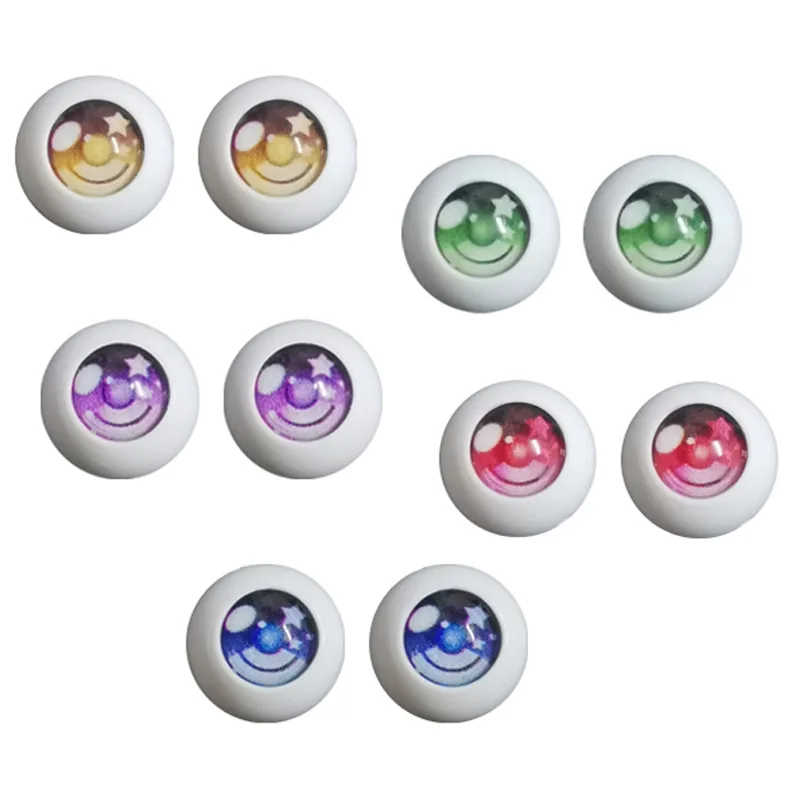 Cartoon Eyes 2 Pair 10mm/12mm/14mm Doll Eyes 30cm Doll Eyeball BJD/SD Doll Eyes Doll Accessories