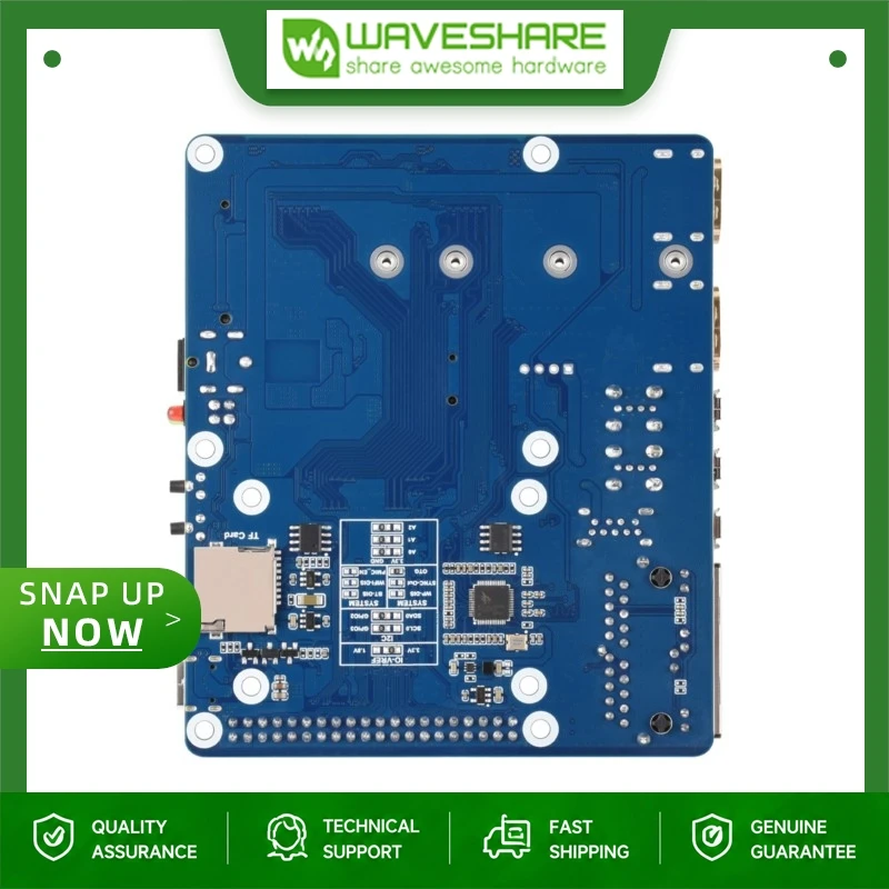 Waveshare Raspberry Pi CM5 Dual 2.5G Ethernet Base Board, Dual RJ45 Dual 4K Output