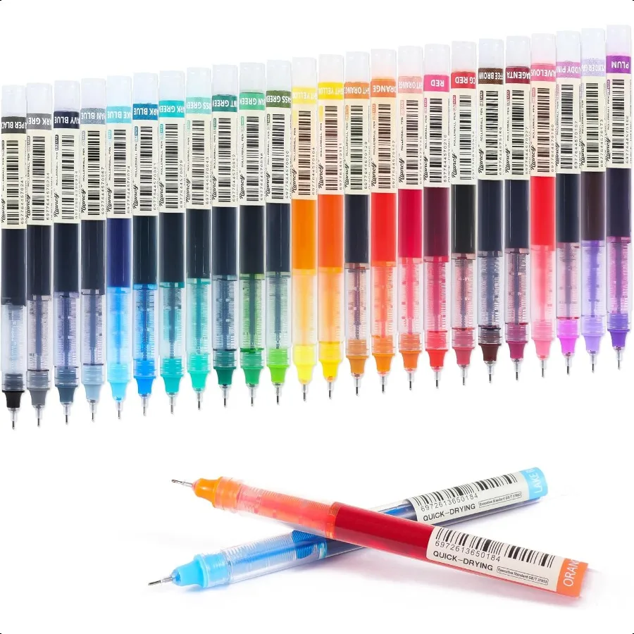 

24pcs Gel Ink Pens Liquid Ink Rollerball Multi Color Pen 0.5 mm Fine Point Smooth Writing Pens Cute Pen Back to School plies