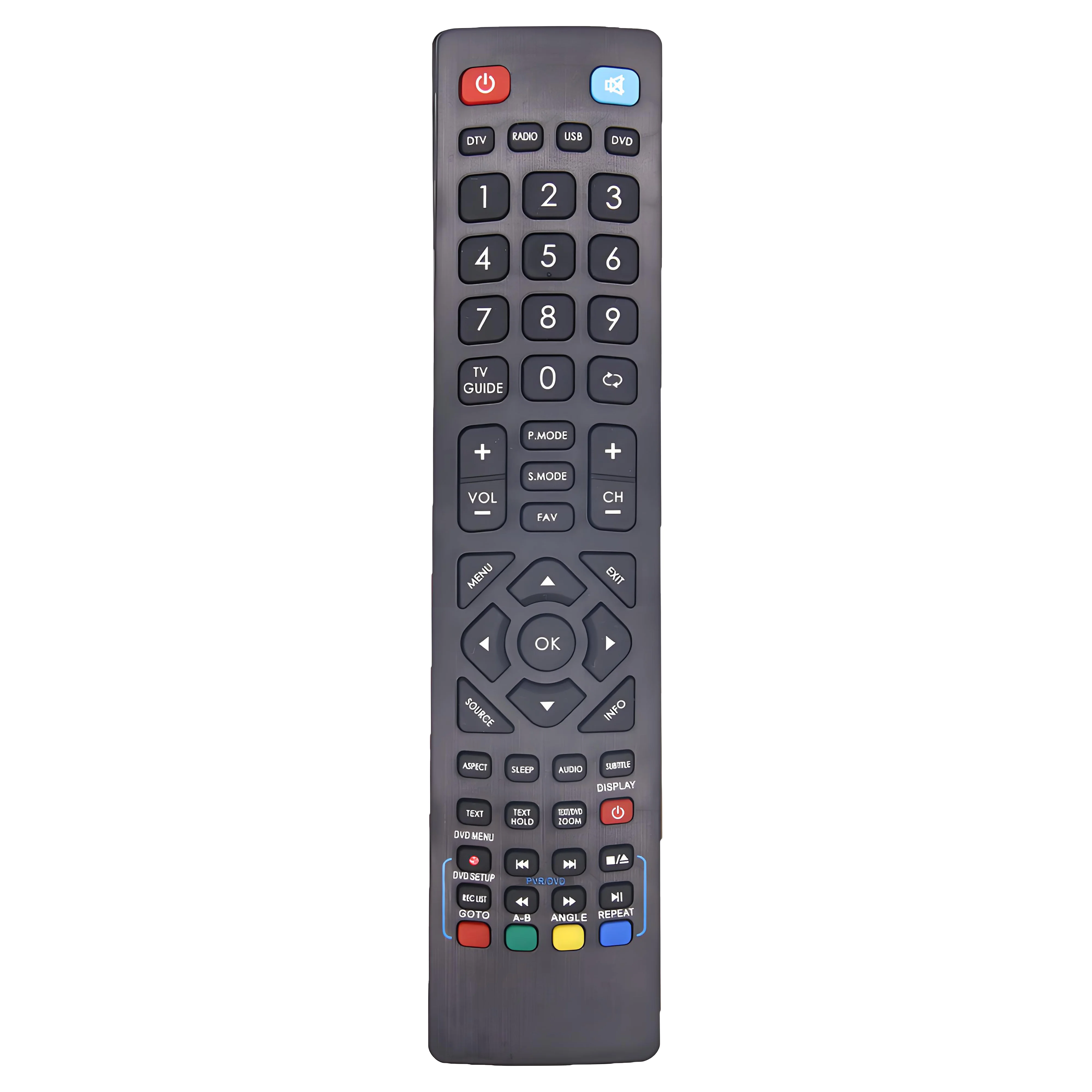 Zapasowy pilot zdalnego sterowania, kompatybilny z telewizorami BLAUPUNKT Technika FHD 22F22B-FHD, 24E21B-FHD, 24F22B-HD/DVD, 24F22W-HD/DVD. — zdjęcie produktu 2