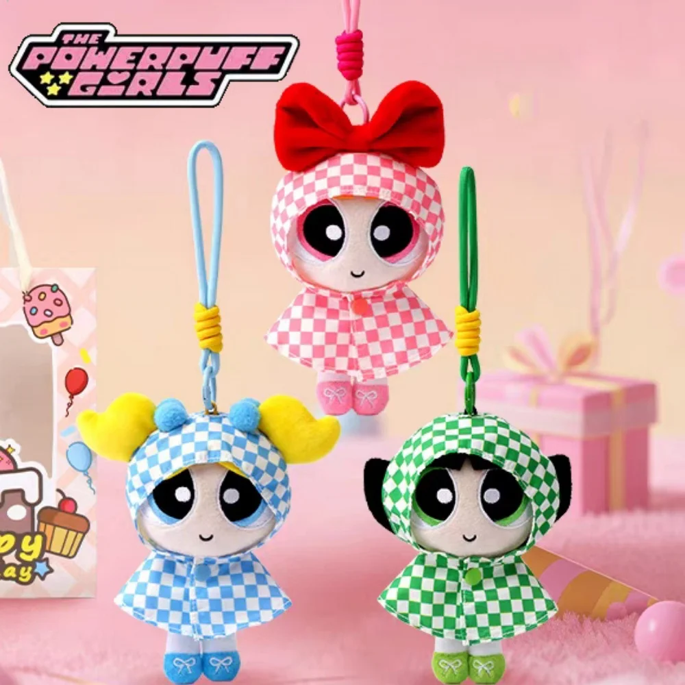 

Kawaii аниме Powerpuff Girls плюшевая кукла брелок персонажи мультфильмов цветы пузыри чашка куклы игрушка рюкзак декоративный подарок