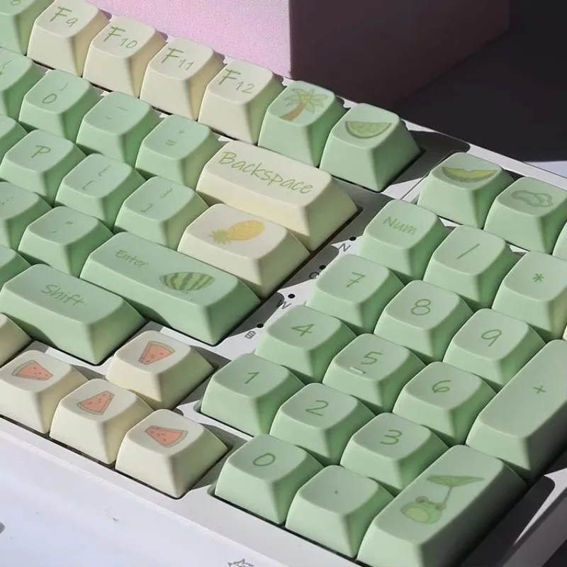 

Cool summer green personality original theme keycap FA height five-sided hot sublimation PTB material 145 key positions