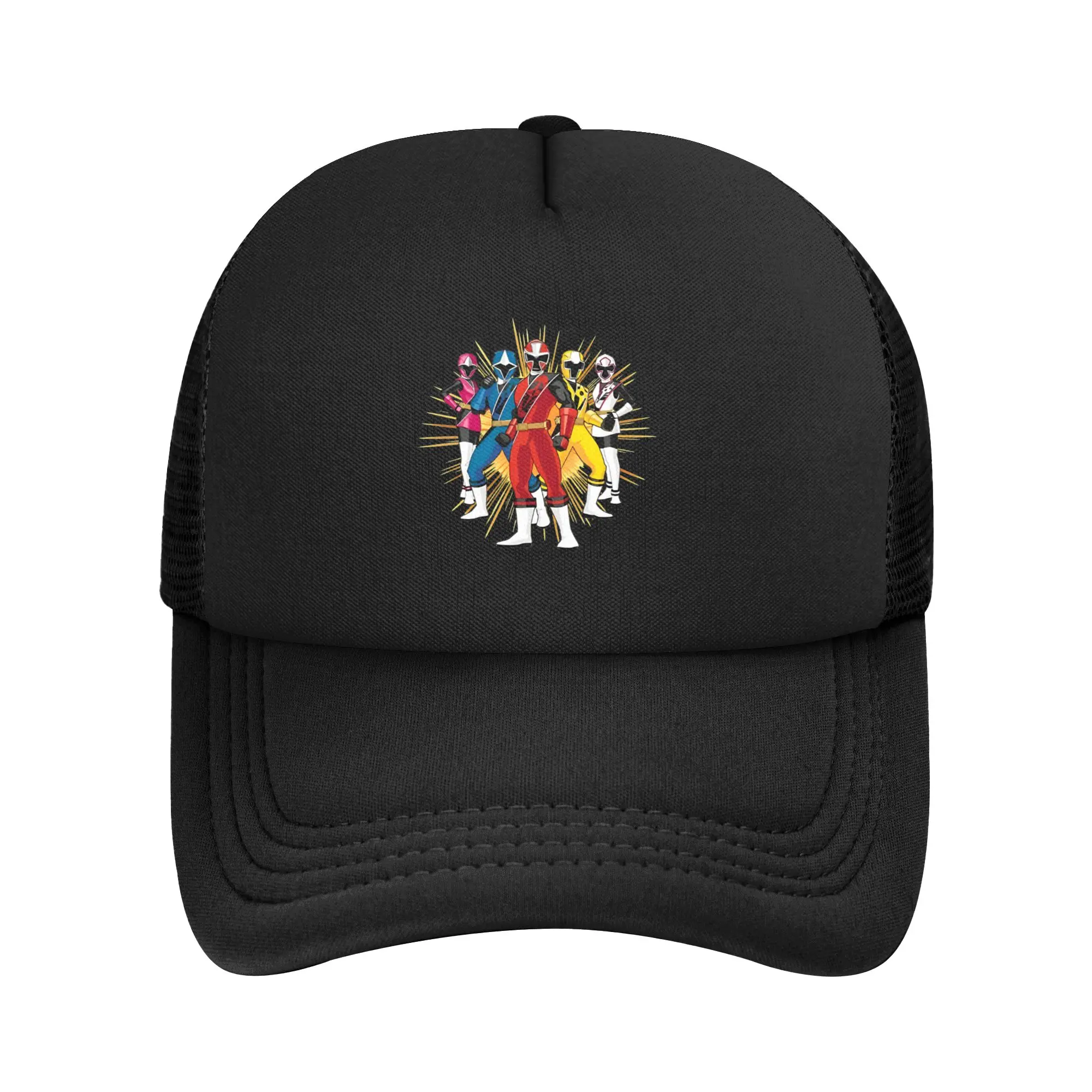 Ninja Power Rangers Trucker Cap Adult Vintage  Mesh Baseball Cap Summer Breathable Fishing Hat