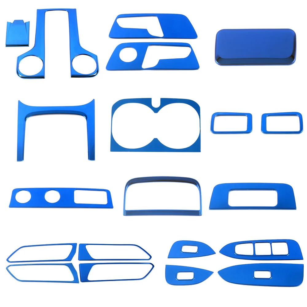 For GWM Tank 300 2022 2023 Accessories Blue Decor Center Console Dashboard Seat Storage Box Inner Handle Air Outlet Cover Trim image 2
