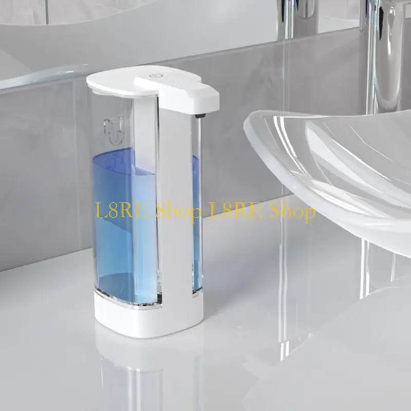 L8RE USB Rechargeable Touchless Soap Dispenser with Motion Wall Mounted ABS Texture for Home and Kitchen and Bathroom