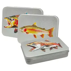 Double-Sided Metal Fishing Hook Box Tinplate Fly Fishing Lure Storage Boxes for Enthusiasts Beginners Fishing Tackle Accessory