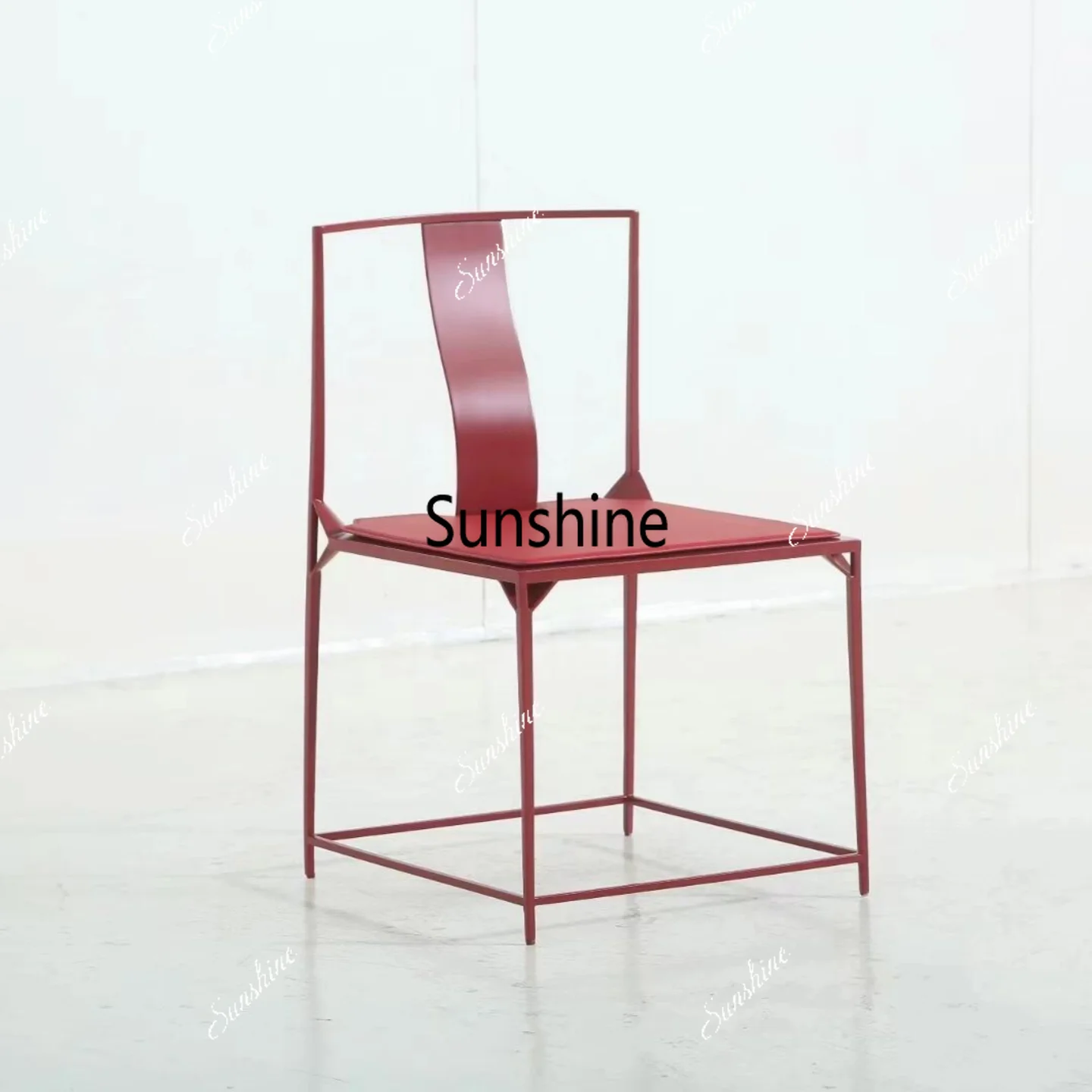 

Italian minimalist metal master chair household niche single chair