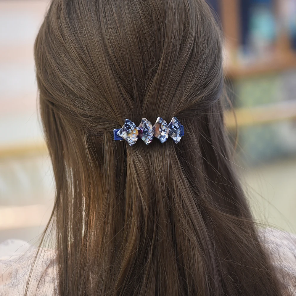 Women Headwear Girl Hairwear Small Size Shell Cute Hair Clip Fashion Vintage Hair Barrette Rhinestone Hair Accessories For Women