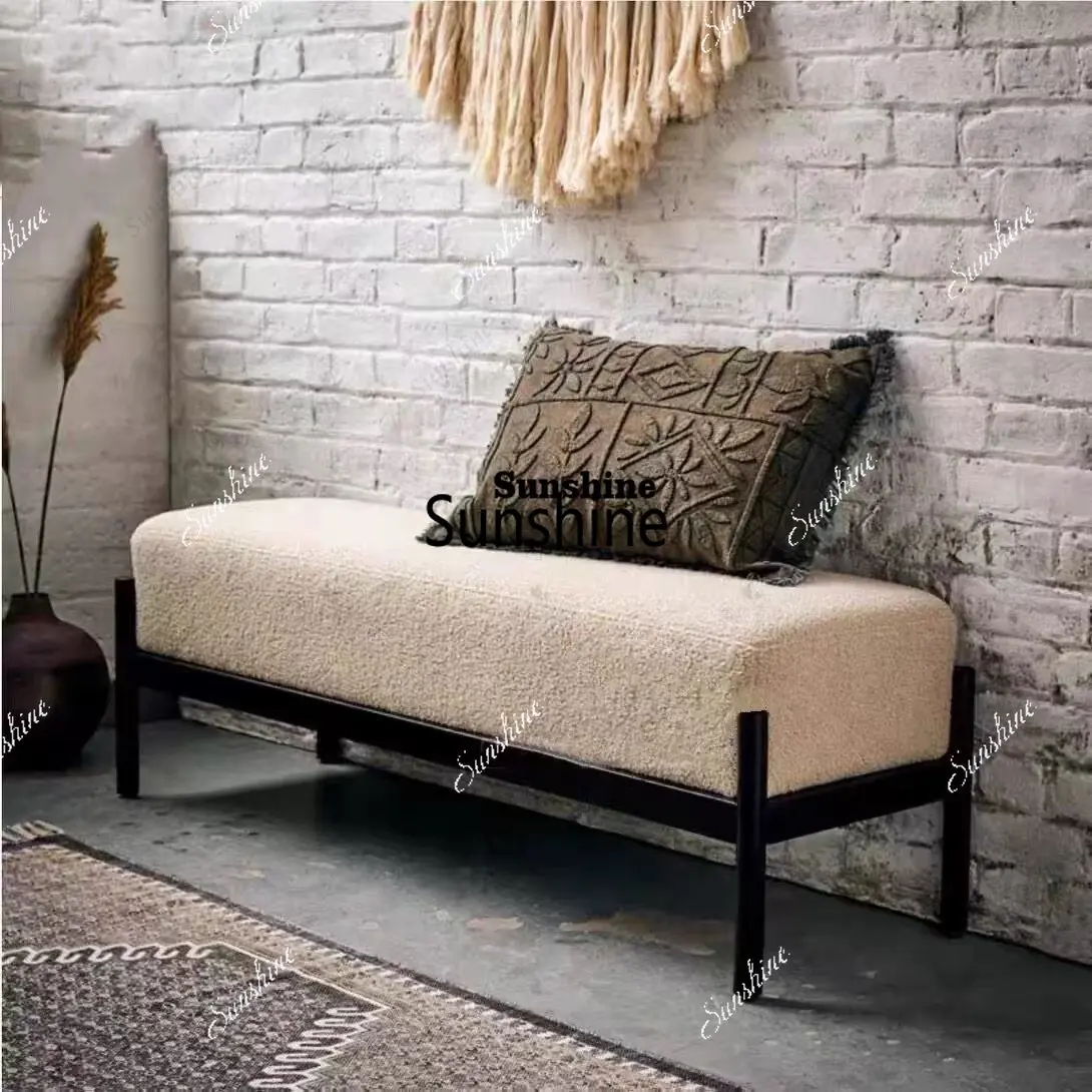 

TDNordic household, casual low stool, wearing shoes at the entrance, creative bench