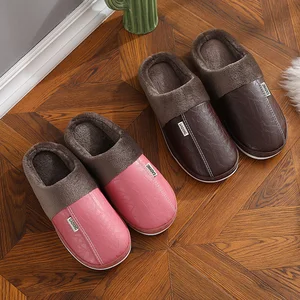 Herren lässige Leder -Freizeitpantoffeln, zu Hause -angetastet, wasserdicht, heiß, Paar, süße Paare 8 Hauptverkäufe Herrenschuh Cavalinho - №3