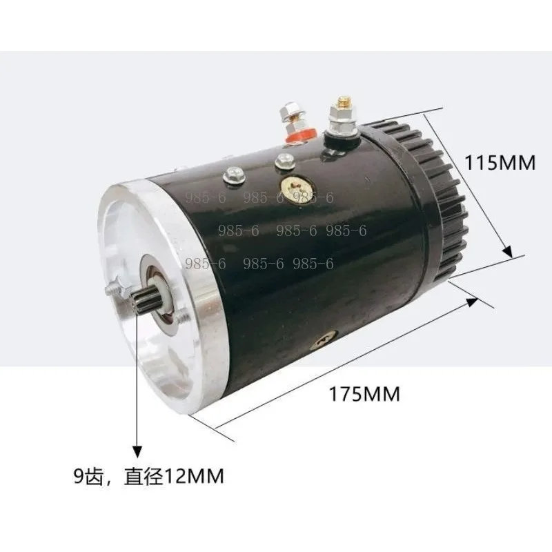 12V/48V Dual Voltage DC Motor,  Clockwise Rotate for Hydraulic Power