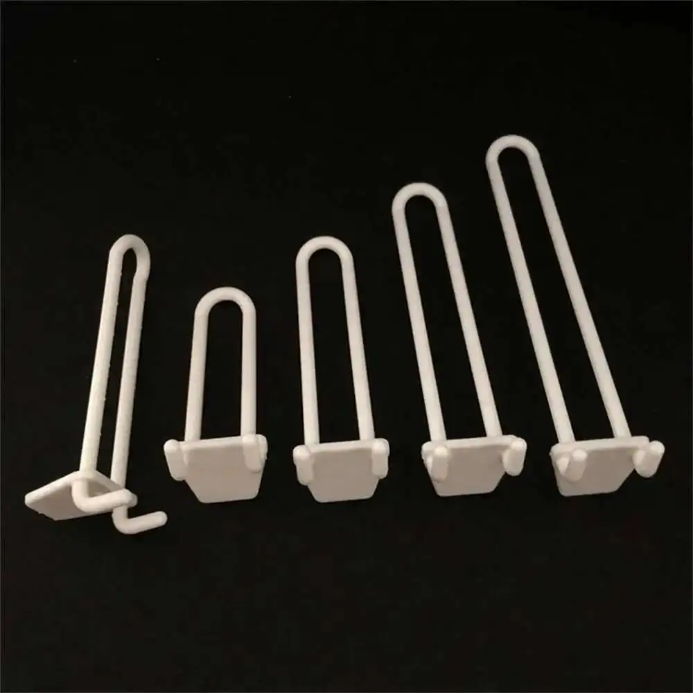 100pcs 114mm Slatwall Display Gridwall Panel Hook Plastic Shelf Hanger