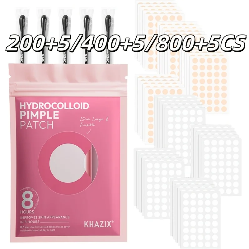 

205/405/805 шт. прозрачных пластырей от прыщей, маскируют следы от акне, скрывают несовершенства, невидимые, высококачественные гидроколлоидные.