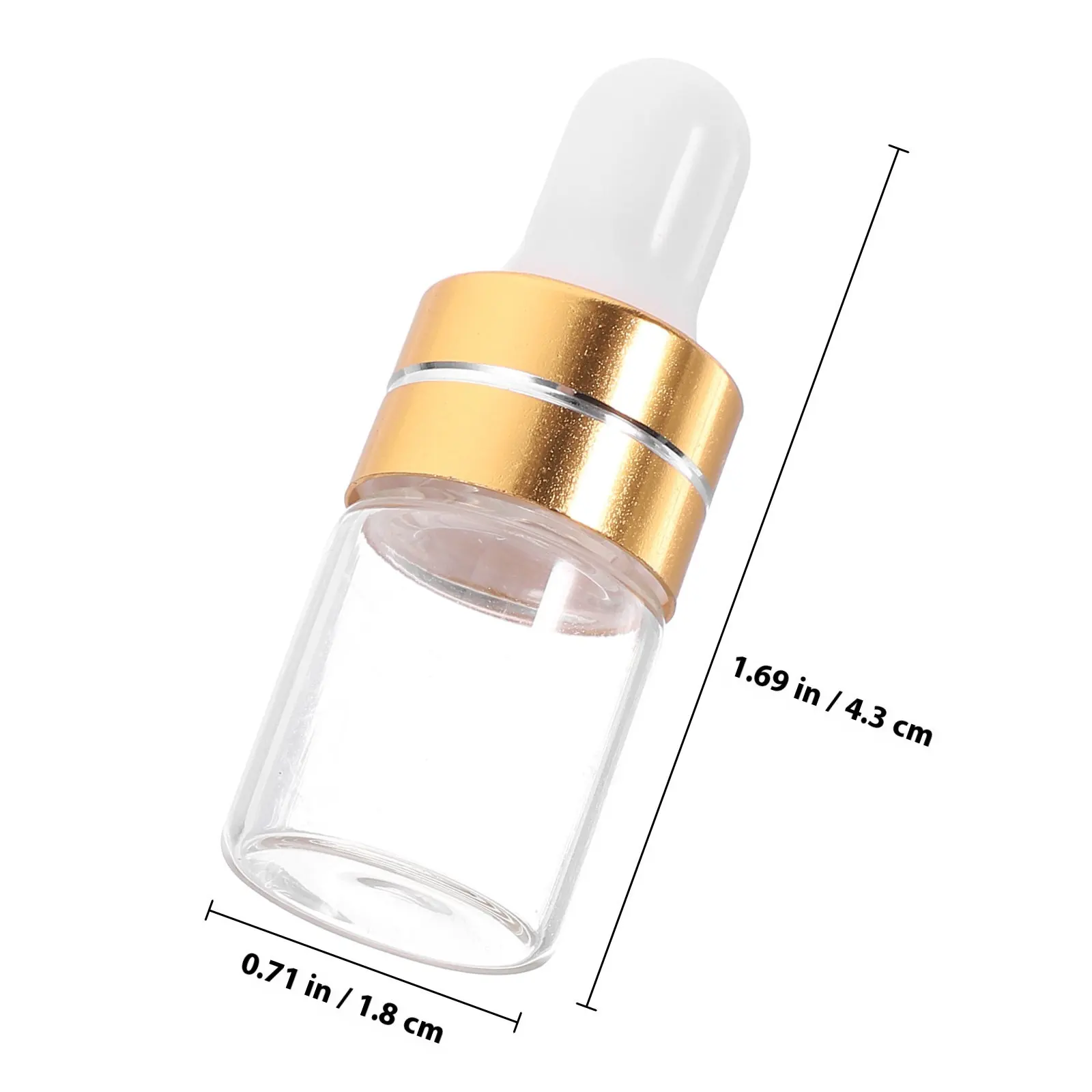 50Pcs 2Ml Clear Glass Dropper Bottles Refillable Subpackaging Bottles for Essential Oil Perfume Toner Serum Travel Use