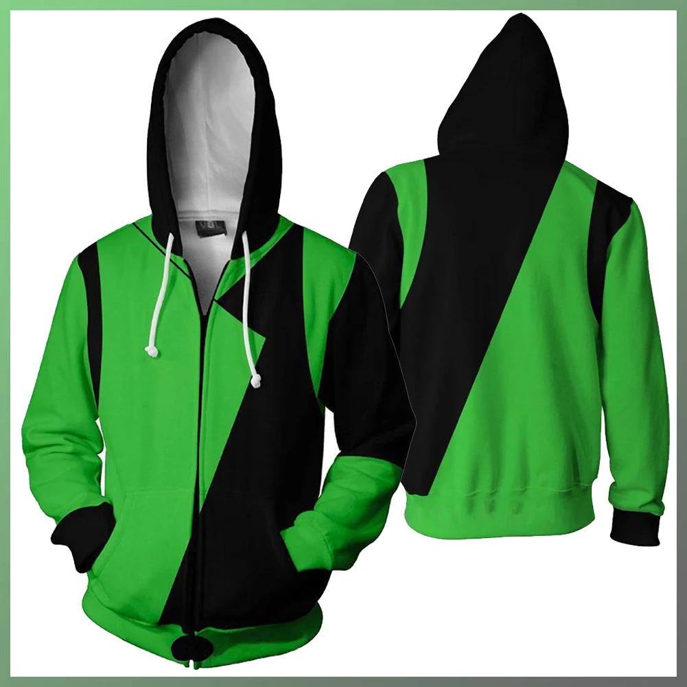 

Shego Cosplay Role Play Adult Women Costume Casual Jacket Sweater Outfits Female Roleplay Fantasy Fancy Dress Up Party Clothes