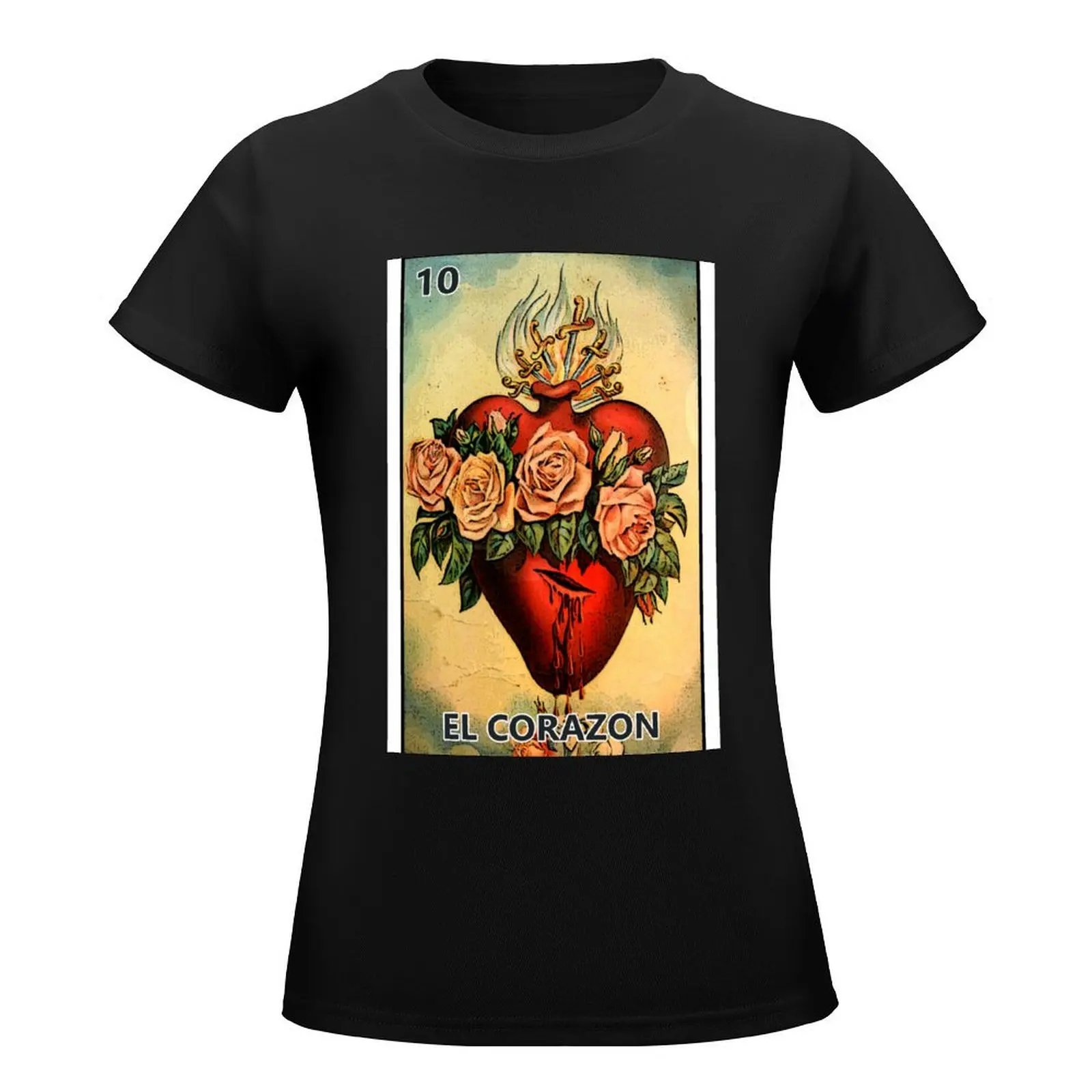 El Corazon T-Shirt lady clothes cute clothes Aesthetic clothing oversized workout t shirts for Women