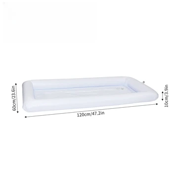 White PVC ventilated floating raft on water fun outdoor pool party pool inflatable freezer frozen drinks fruit inflatable tray