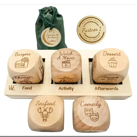 Kids Dice Toys Couples Gift Ideas Food Decision Dice Games Christmas Birthday Valentines Day Gifts for Wife Husband
