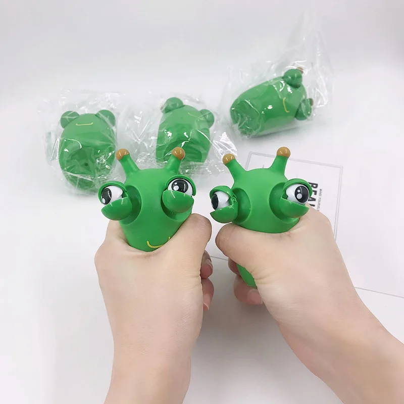 Jouet à presser en rafale de globe oculaire drôle, pincement d'oeil vert pour adultes et enfants, soulagement du Stress, Fidget, jouet de décompression créatif J143