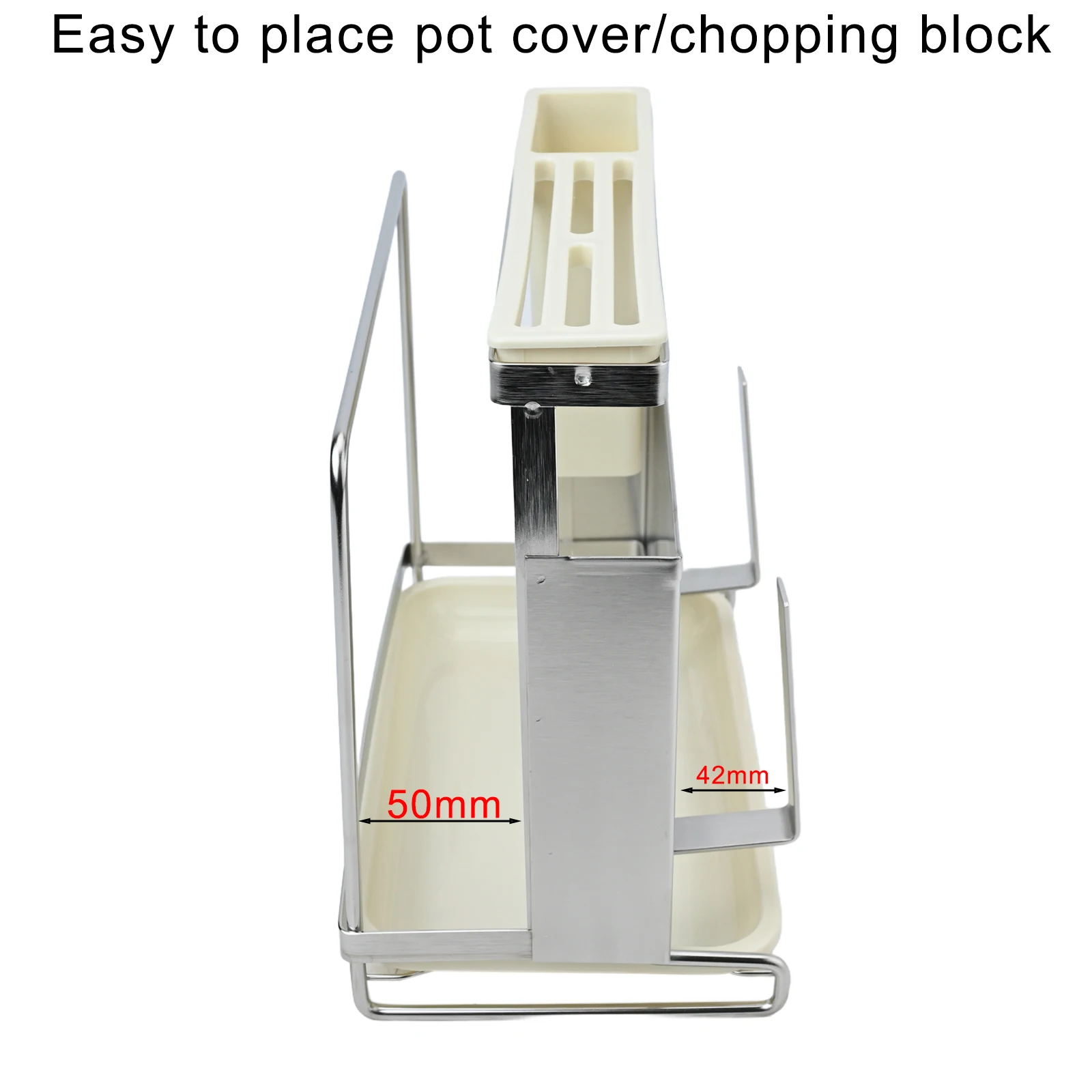 

Sleek Modern Design 304 Stainless Steel Shelf Complete With Integrated Chopstick Holder And Practical Drainage Solution