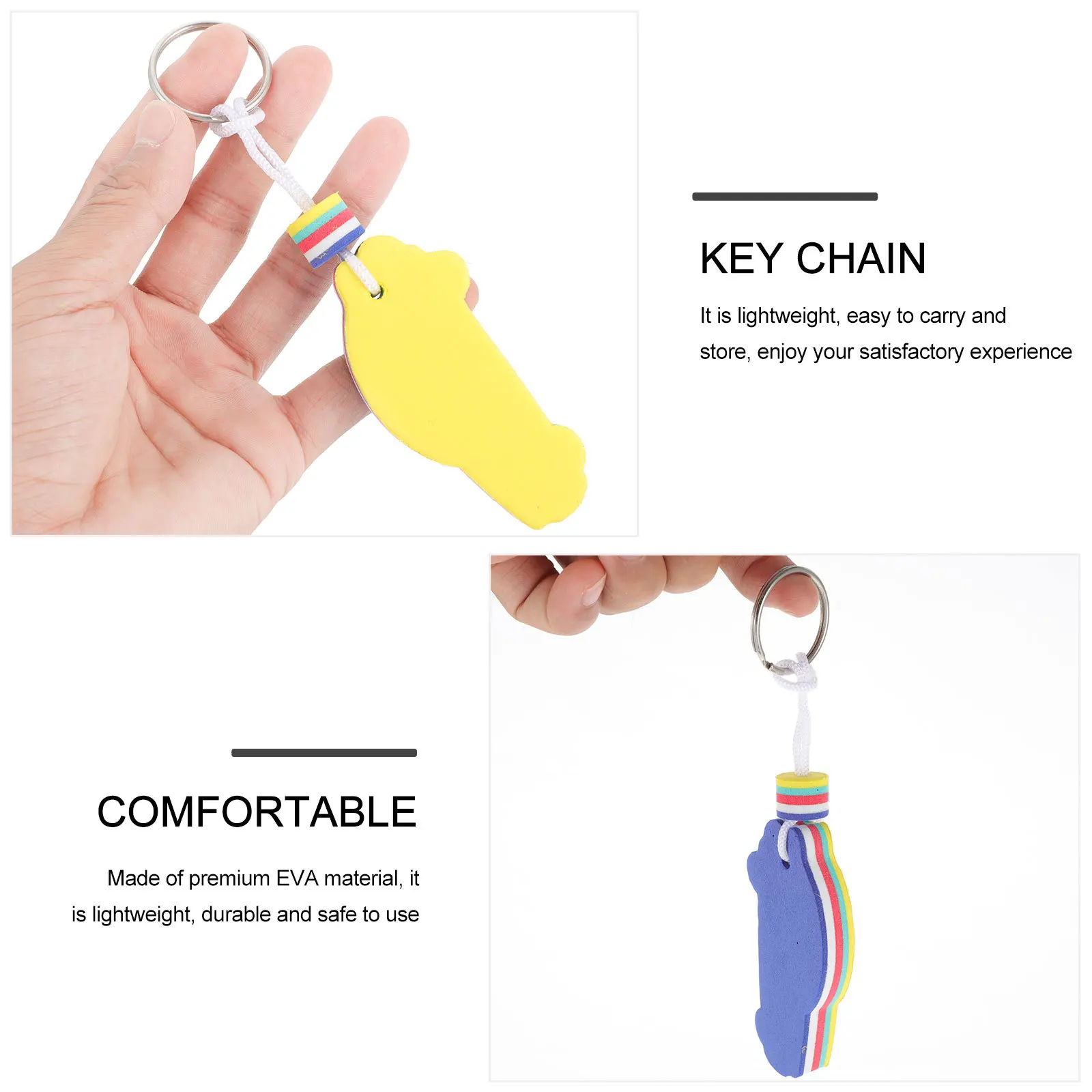 

6 Pcs Colorful Float Keychain Water Buoyant for Sailing Creative Swimming Ring Pouch