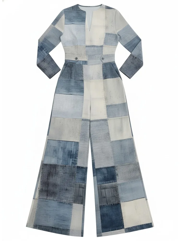 

Gymdolphin женский комбинезон макси с v-образным вырезом и высокой талией, широкими штанинами, весна 2026, модный элегантный комбинезон в стиле ретро, повседневная одежда